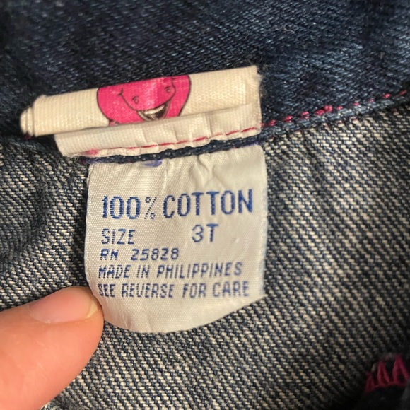 1992 Vintage Barney Denim SZ 3 Denim Jacket - Picture 6 of 7